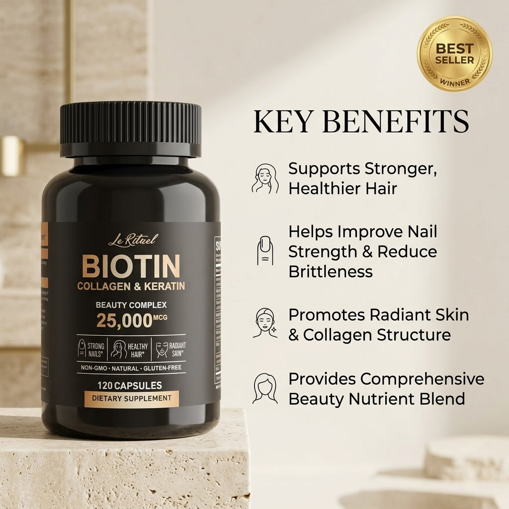 BIOTIN Collagen & Keratin (Beauty Complex) — 25,000 mcg