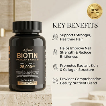 BIOTIN Collagen & Keratin (Beauty Complex) — 25,000 mcg