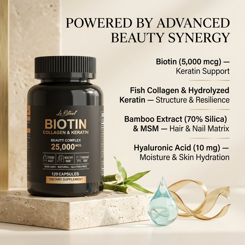 BIOTIN Collagen & Keratin (Beauty Complex) — 25,000 mcg