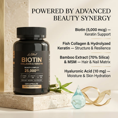 BIOTIN Collagen & Keratin (Beauty Complex) — 25,000 mcg