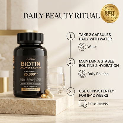 BIOTIN Collagen & Keratin (Beauty Complex) — 25,000 mcg