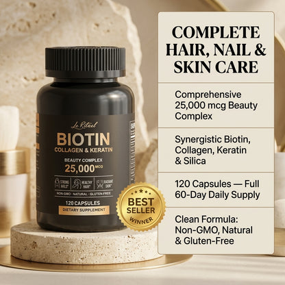 BIOTIN Collagen & Keratin (Beauty Complex) — 25,000 mcg